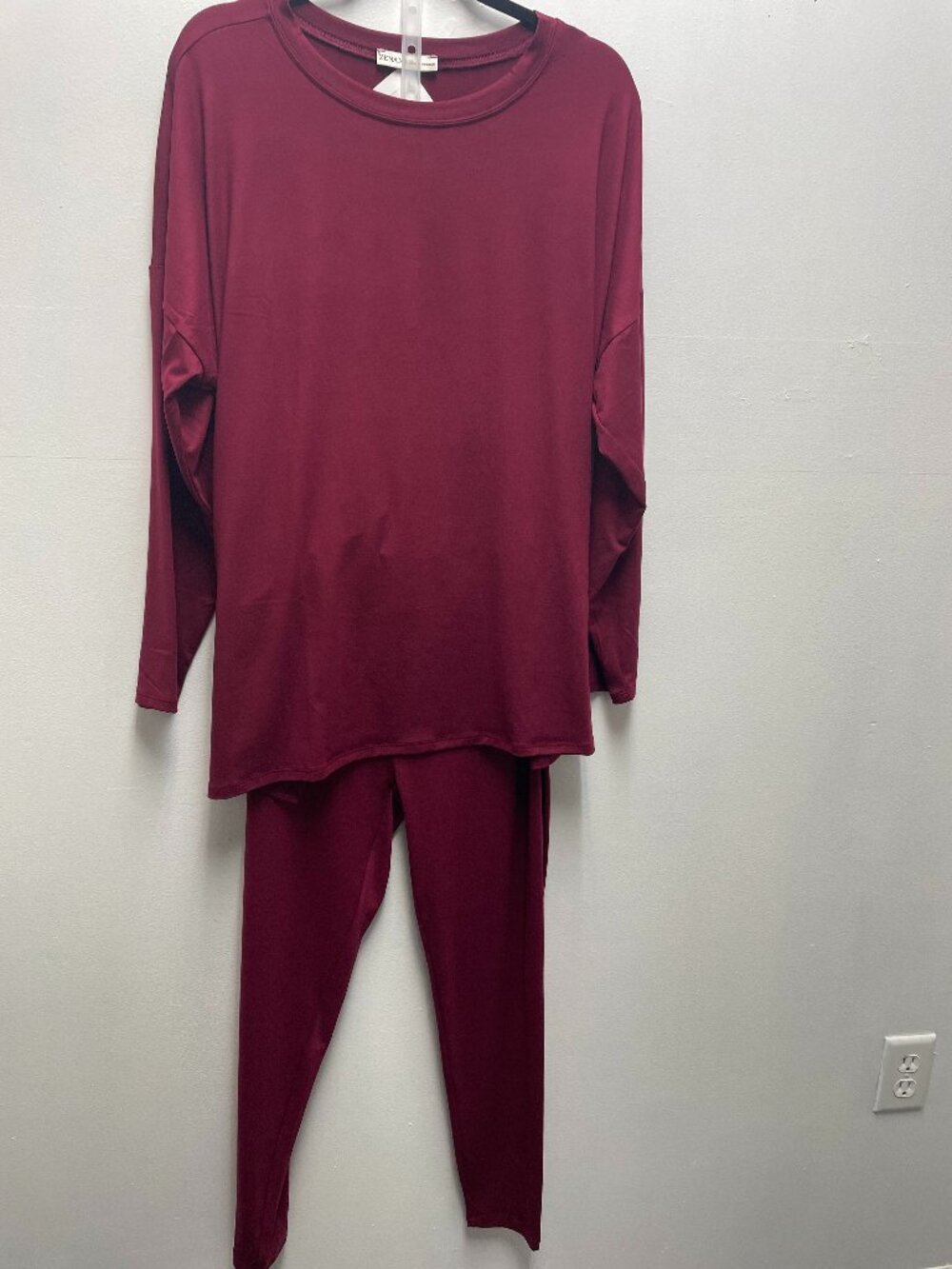 Zenana Dark burgundy Plus-Pant Suit